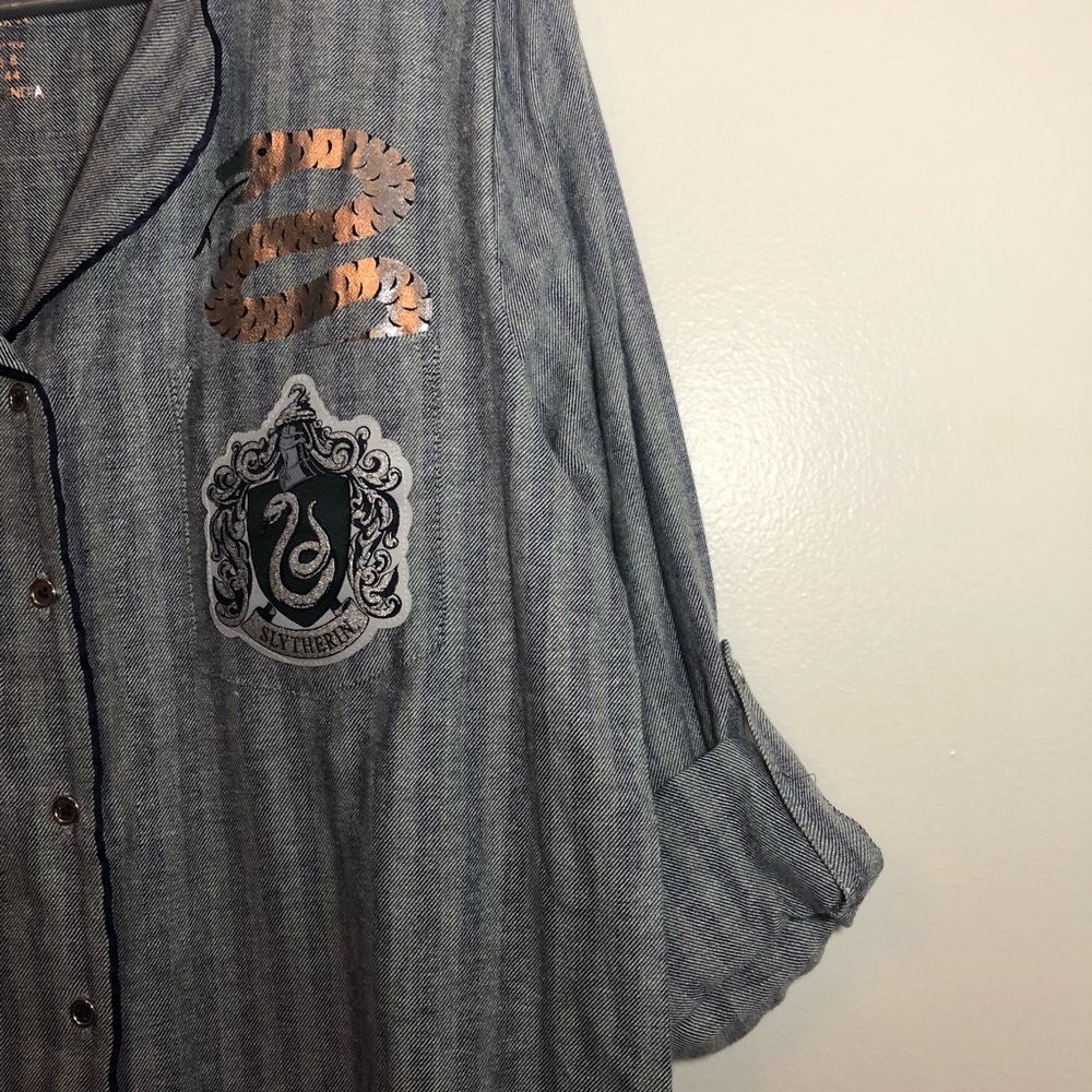 NWT Harry Potter Slytherin nightshirt size M - Picture 6 of 8